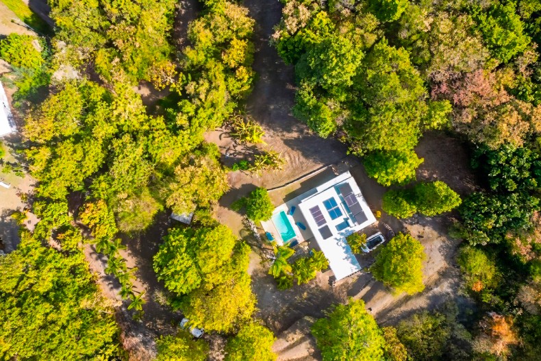 Villa bleu nature Tartane Martinique piscine plan